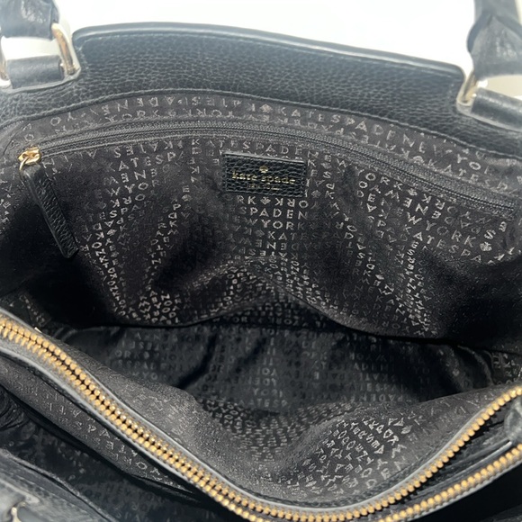 Kate Spade Jenner McCall Street Black Pebbled Leather Satchel - Picture 11 of 14